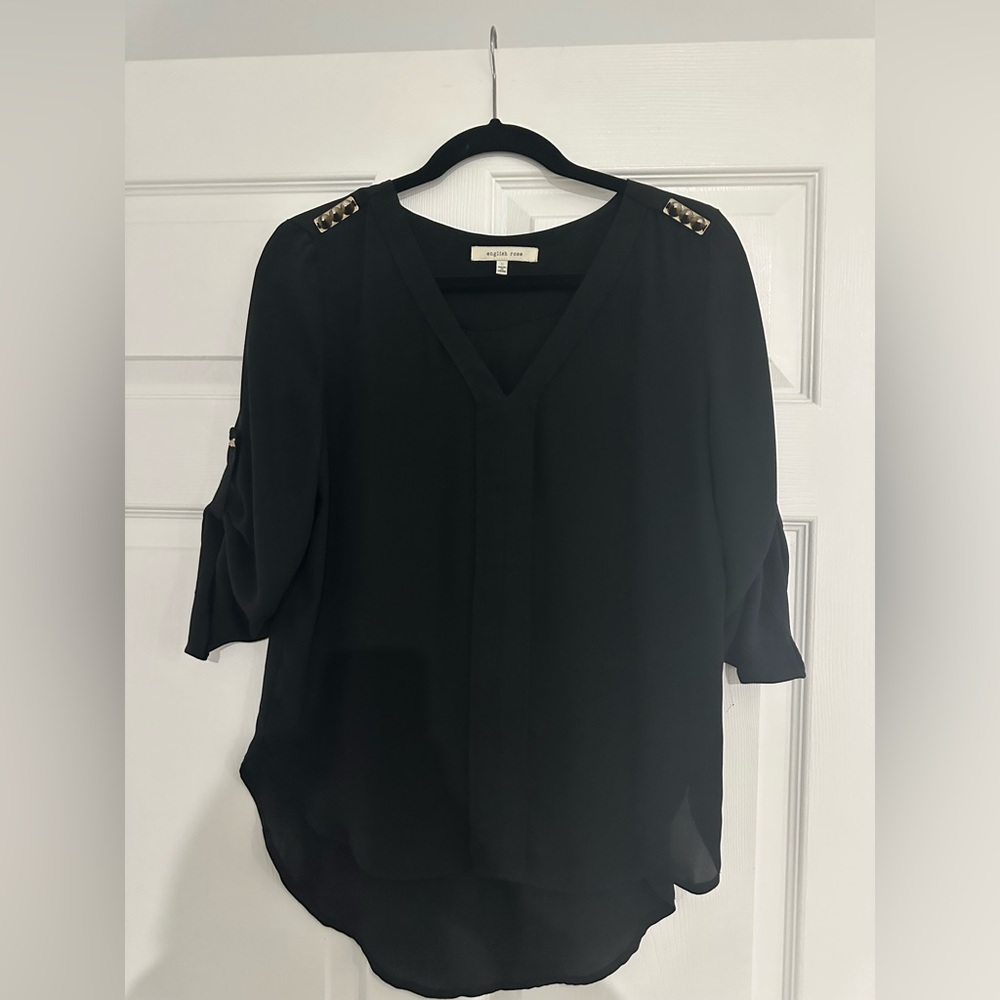 English Rose Spiked Blouse Size Small